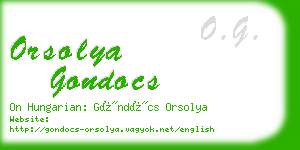 orsolya gondocs business card